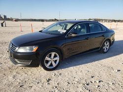 Salvage cars for sale from Copart New Braunfels, TX: 2013 Volkswagen Passat SE