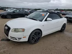 Salvage cars for sale at Houston, TX auction: 2008 Audi A4 2.0T Cabriolet