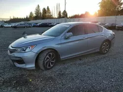 Vehiculos salvage en venta de Copart Graham, WA: 2016 Honda Accord EXL