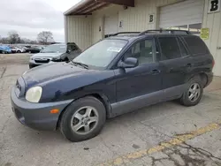 Salvage cars for sale at Dyer, IN auction: 2004 Hyundai Santa FE GL