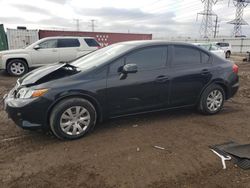 Salvage cars for sale at Elgin, IL auction: 2012 Honda Civic LX