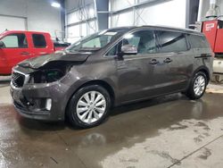 Salvage cars for sale at Ham Lake, MN auction: 2015 KIA Sedona EX