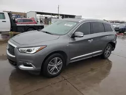 Salvage cars for sale at Grand Prairie, TX auction: 2019 Infiniti QX60 Luxe