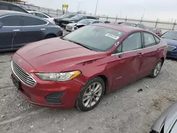 Salvage cars for sale at Cahokia Heights, IL auction: 2019 Ford Fusion SE