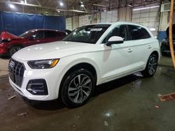 Salvage cars for sale at Woodhaven, MI auction: 2021 Audi Q5 Premium Plus