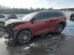 Salvage cars for sale at Windham, ME auction: 2017 Toyota Highlander SE