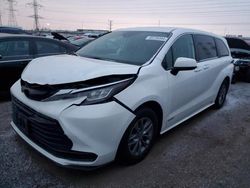 Salvage cars for sale at Elgin, IL auction: 2021 Toyota Sienna LE