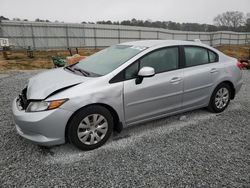 Honda Civic salvage cars for sale: 2012 Honda Civic LX