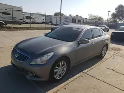 Salvage cars for sale at Sacramento, CA auction: 2013 Infiniti G37 Base