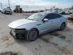 Salvage cars for sale at Oklahoma City, OK auction: 2024 Hyundai Sonata Hybrid