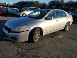 Salvage cars for sale at Exeter, RI auction: 2007 Honda Accord EX