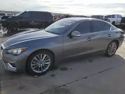 Salvage cars for sale at Grand Prairie, TX auction: 2019 Infiniti Q50 Luxe