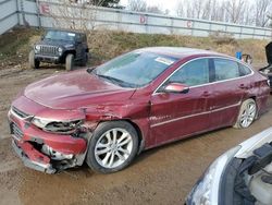 Salvage cars for sale at Davison, MI auction: 2018 Chevrolet Malibu Hybrid