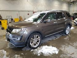 Salvage cars for sale from Copart Milwaukee, WI: 2016 Ford Explorer Limited