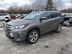 Salvage cars for sale from Copart North Billerica, MA: 2019 Toyota Highlander Limited