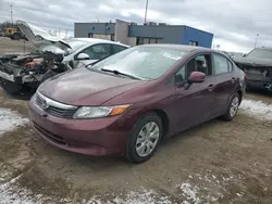 2012 Honda Civic LX en venta en Woodhaven, MI