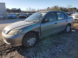 Salvage cars for sale at Florence, MS auction: 2005 Honda Civic DX VP