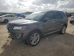 Salvage cars for sale at Houston, TX auction: 2017 Ford Explorer Limited