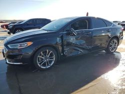 Salvage cars for sale from Copart Grand Prairie, TX: 2020 Ford Fusion SEL