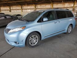 Salvage cars for sale at auction: 2017 Toyota Sienna XLE