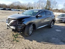 Salvage cars for sale at North Billerica, MA auction: 2021 Nissan Murano SL