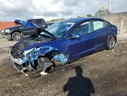 Salvage cars for sale at Homestead, FL auction: 2022 Tesla Model 3