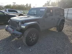 Salvage cars for sale at Riverview, FL auction: 2019 Jeep Wrangler Unlimited Rubicon