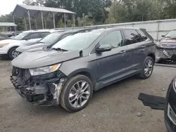 Salvage cars for sale at Savannah, GA auction: 2017 Ford Edge Titanium