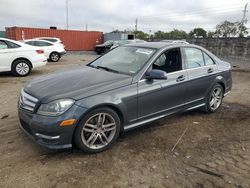 Salvage cars for sale at Homestead, FL auction: 2013 Mercedes-Benz C 300 4matic