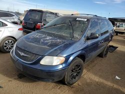 Salvage cars for sale at Brighton, CO auction: 2001 Chrysler Town & Country LX