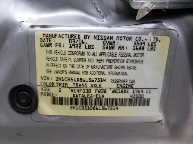 2006 Nissan Sentra 1.8