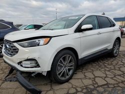 Salvage cars for sale at Woodhaven, MI auction: 2024 Ford Edge Titanium