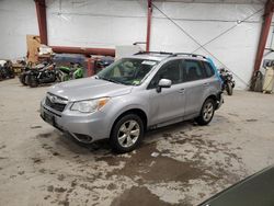 Salvage cars for sale at Center Rutland, VT auction: 2016 Subaru Forester 2.5I Premium