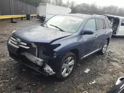 Salvage cars for sale at Waldorf, MD auction: 2013 Toyota Highlander Limited