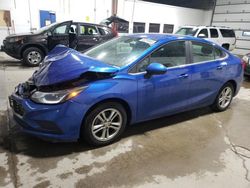 Salvage cars for sale from Copart Blaine, MN: 2016 Chevrolet Cruze LT