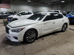 Salvage cars for sale at Franklin, WI auction: 2018 Infiniti Q50 Luxe