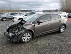 Salvage cars for sale at Arlington, WA auction: 2012 Honda Civic LX