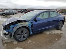 Salvage cars for sale at Grand Prairie, TX auction: 2021 Tesla Model 3