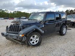 Salvage cars for sale at Houston, TX auction: 2020 Jeep Wrangler Unlimited Sport