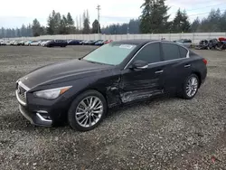 Vehiculos salvage en venta de Copart Graham, WA: 2018 Infiniti Q50 Luxe