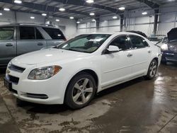 Chevrolet salvage cars for sale: 2012 Chevrolet Malibu 1LT