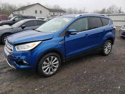 Salvage cars for sale at York Haven, PA auction: 2017 Ford Escape Titanium