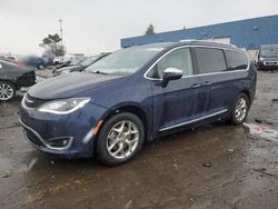 Salvage cars for sale at Woodhaven, MI auction: 2018 Chrysler Pacifica Limited