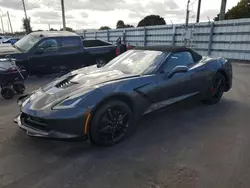 Chevrolet Corvette salvage cars for sale: 2017 Chevrolet Corvette Stingray Z51 2LT