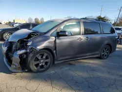 Salvage cars for sale at Moraine, OH auction: 2016 Toyota Sienna SE