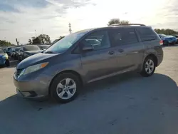 Salvage cars for sale at Orlando, FL auction: 2013 Toyota Sienna LE