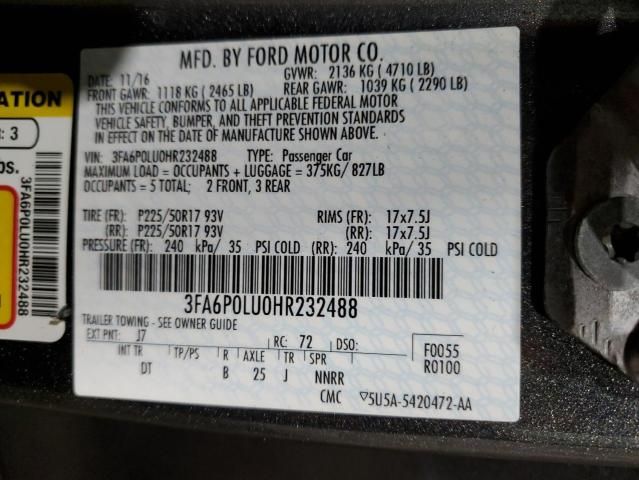 2017 Ford Fusion SE Hybrid