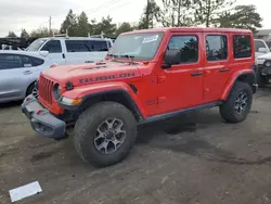 Salvage cars for sale at Denver, CO auction: 2021 Jeep Wrangler Unlimited Rubicon