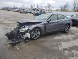 Salvage cars for sale from Copart Bridgeton, MO: 2018 Infiniti Q50 Luxe