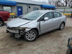 Salvage cars for sale at Wichita, KS auction: 2012 Honda Civic EXL